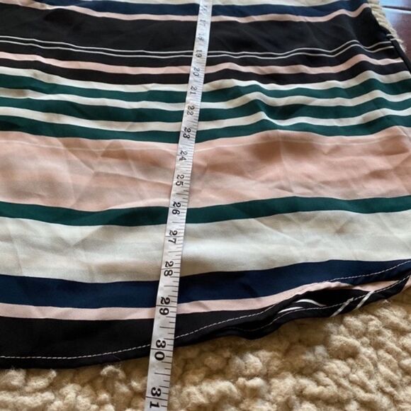 Torrid Plus Size 2X Multicolor Pink Striped Short Sleeve Summer Workwear Blouse - Picture 11 of 12